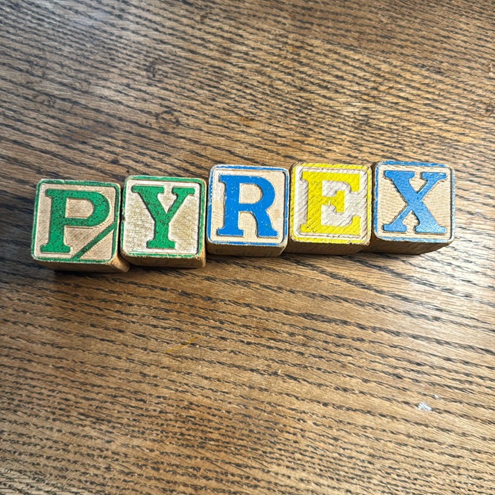 Vintage Pyrex Wooden Blocks